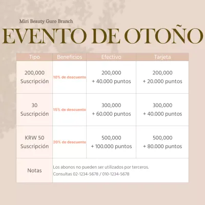 Pink Beige Calm Beauty Shop Evento de Afiliación de Otoño