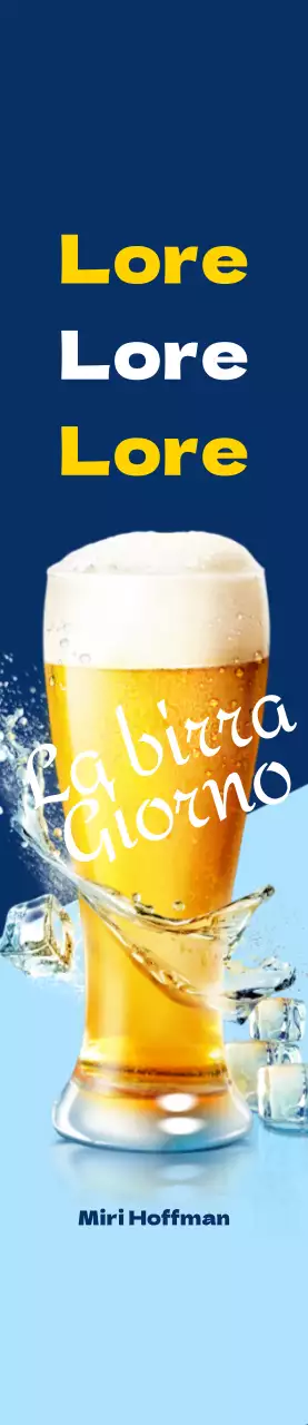 Promozione media della birra Hof su sfondo blu