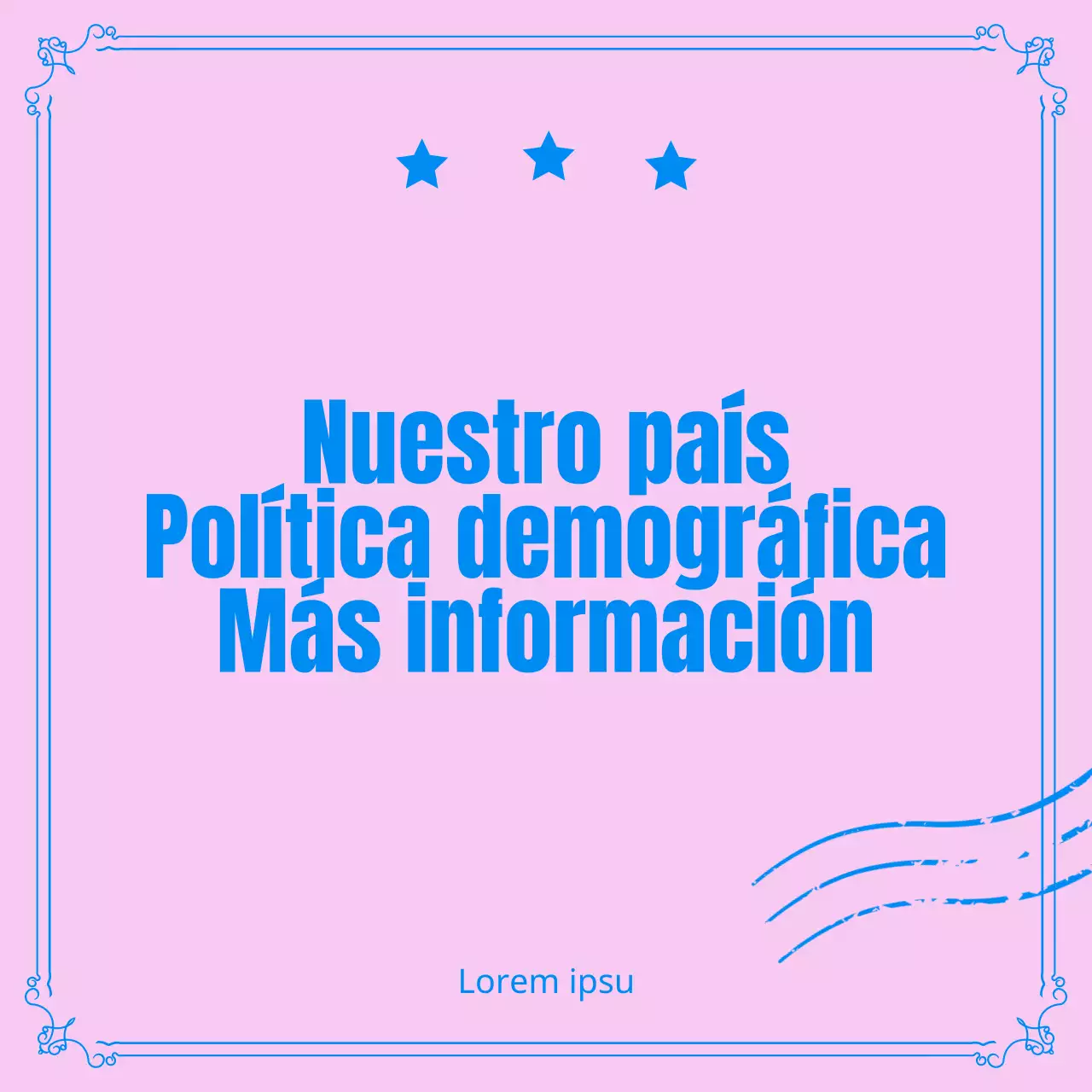 Política demográfica en rosa y azulTarjetasNoticias