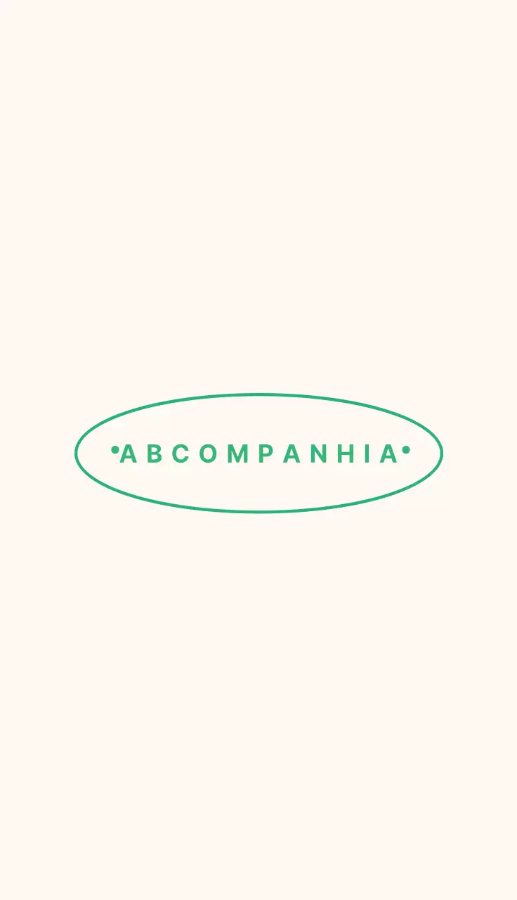 Empresa oval com bordas verdes