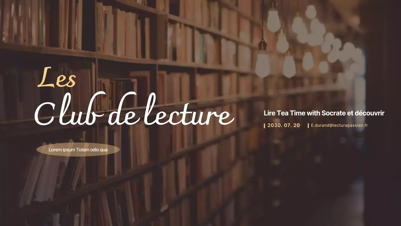 Club de lecture des sciences humaines en tons bruns