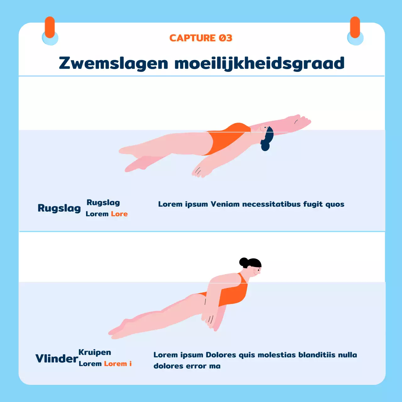 blauw schattig zwemmen illustratie zwemles zwemles zwemvaardigheid zwemkaartnieuws