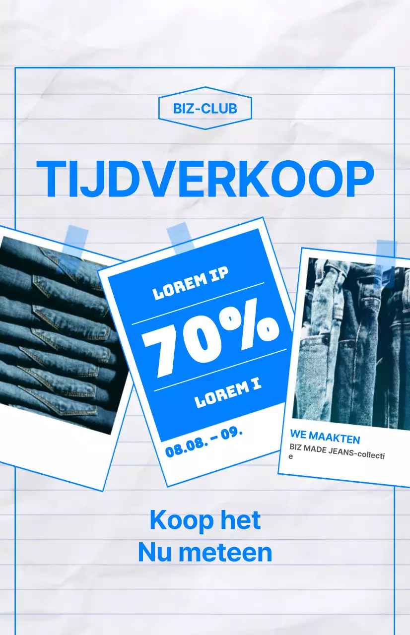 Time Sale promotievlag met een koel zomergevoel