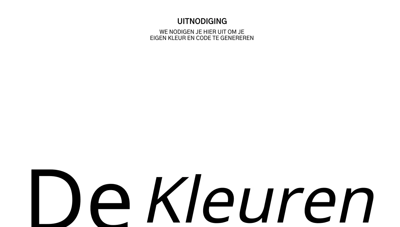 Voor een strakke beursuitnodiging met zwarte tekst