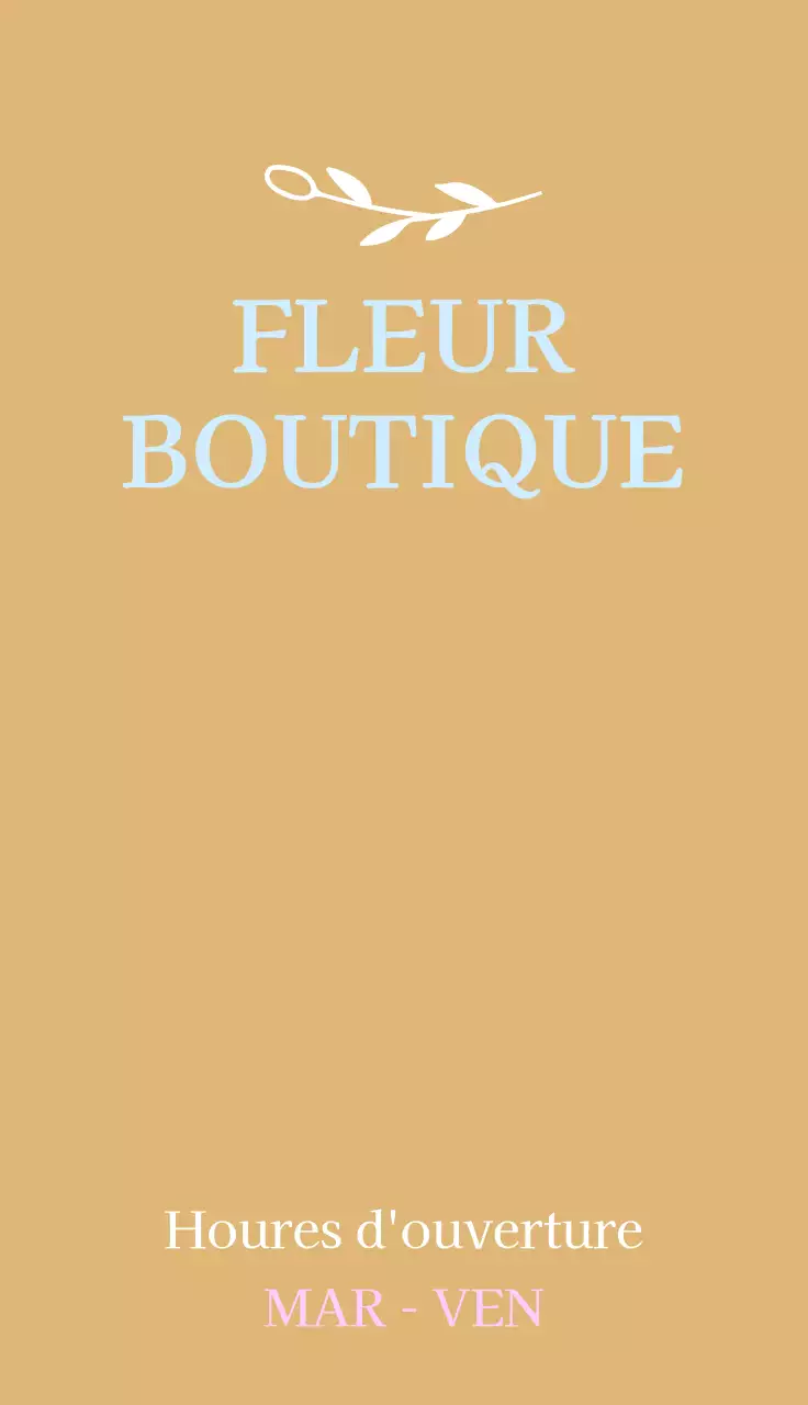 Un fleuriste sentimental avec des illustrations florales bleu ciel