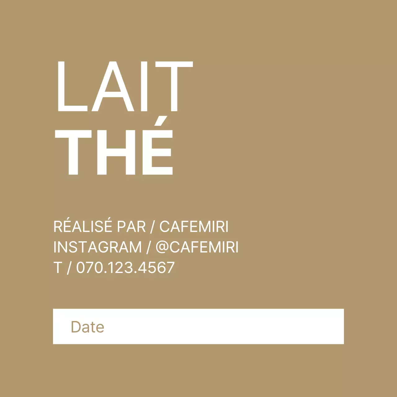 Marron Texte simple Café