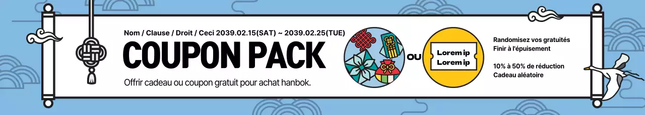 Paquets de coupons pour les fêtes de fin d'année