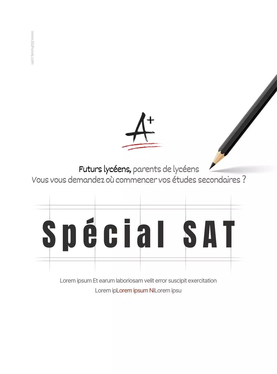 Marron et blanc, style épuré pour communiquer et promouvoir les informations du SAT