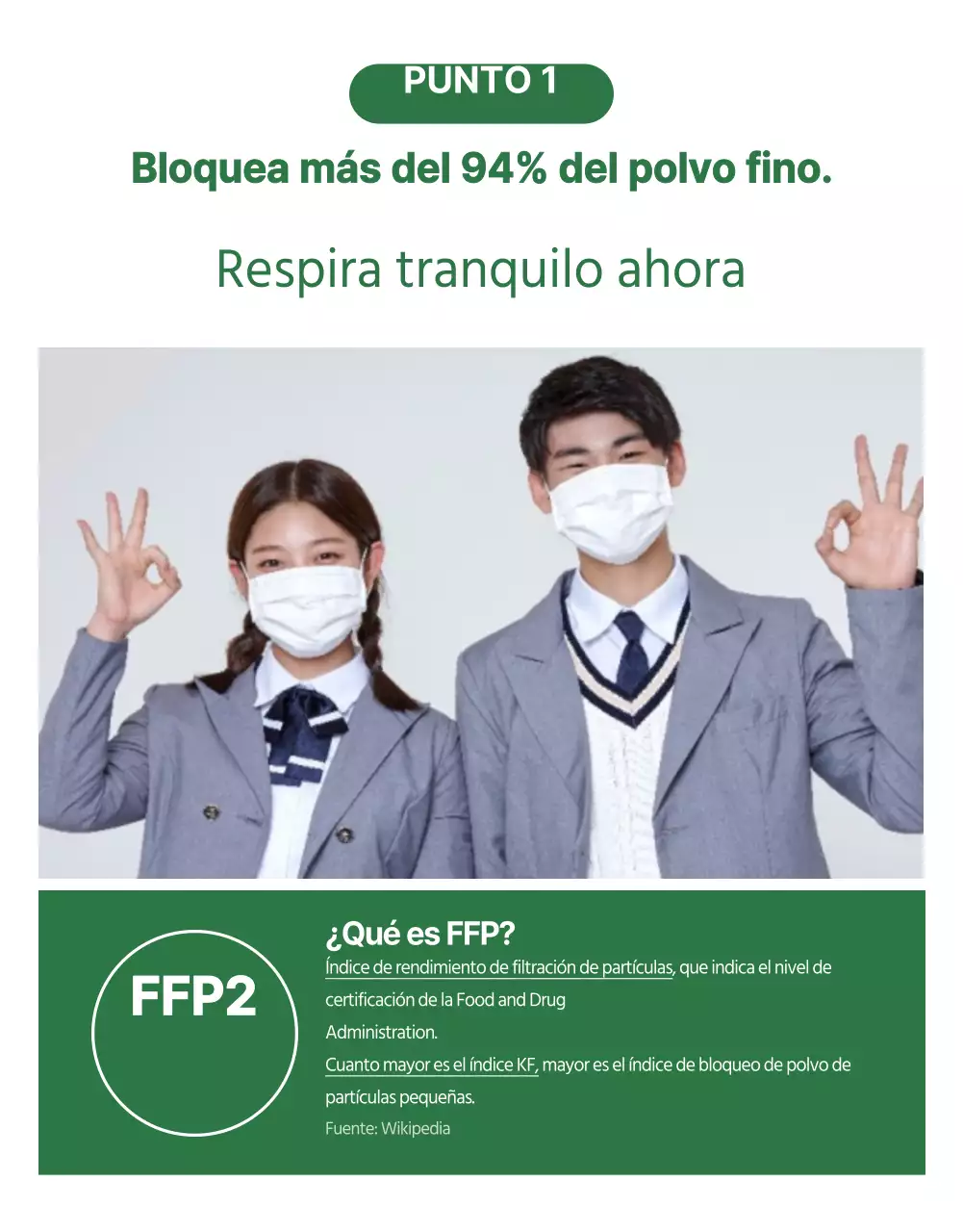 Mascarillas para partículas