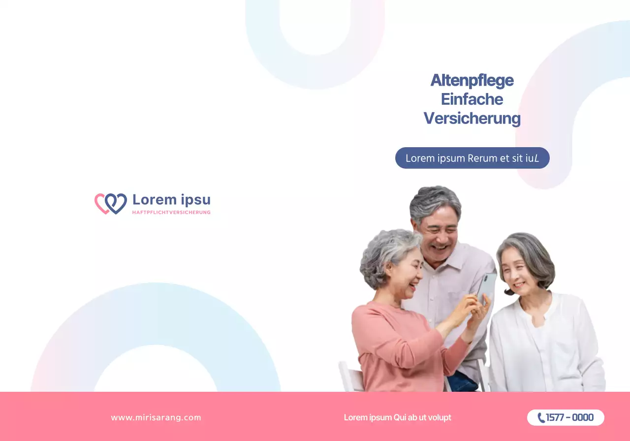 Ein einfacher korallenroter Text und ein Bild, um für Mirisarang Insurance zu werben.