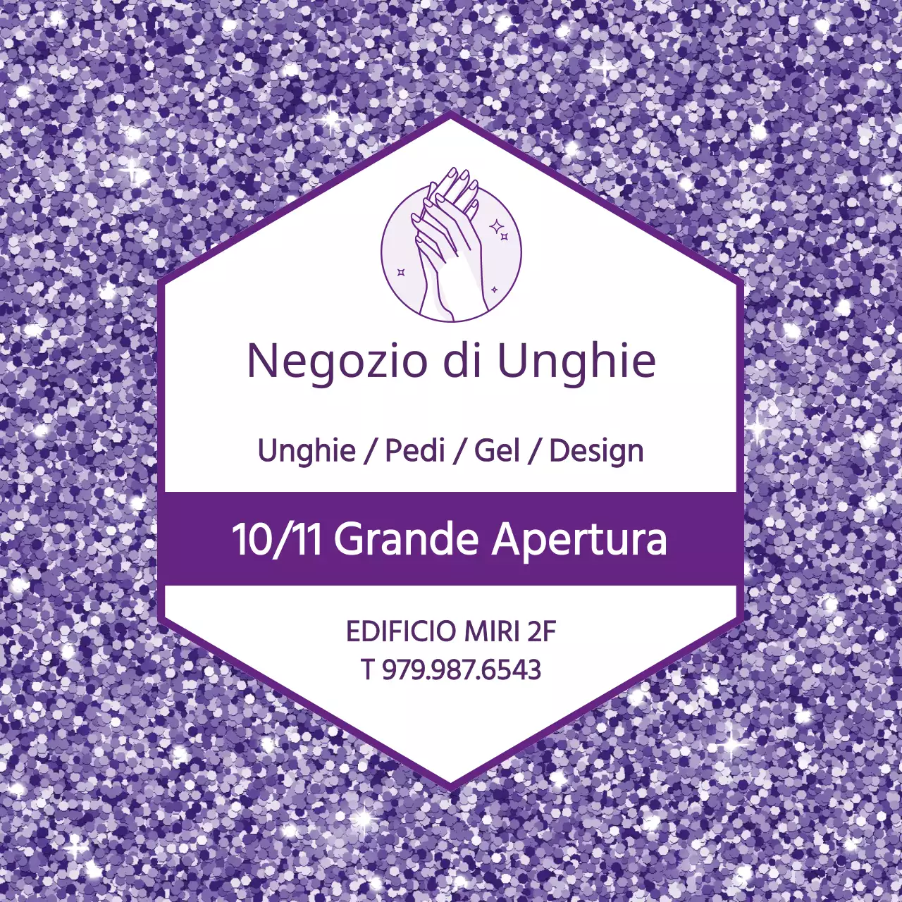 Particelle viola sfondo bellezza unghie