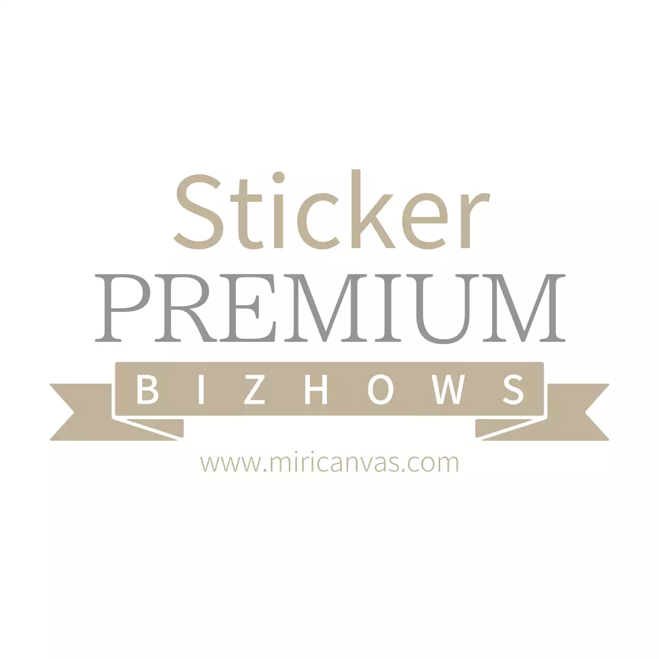 ベージュ 上品 ステッカー ラベル ファンシーバナー