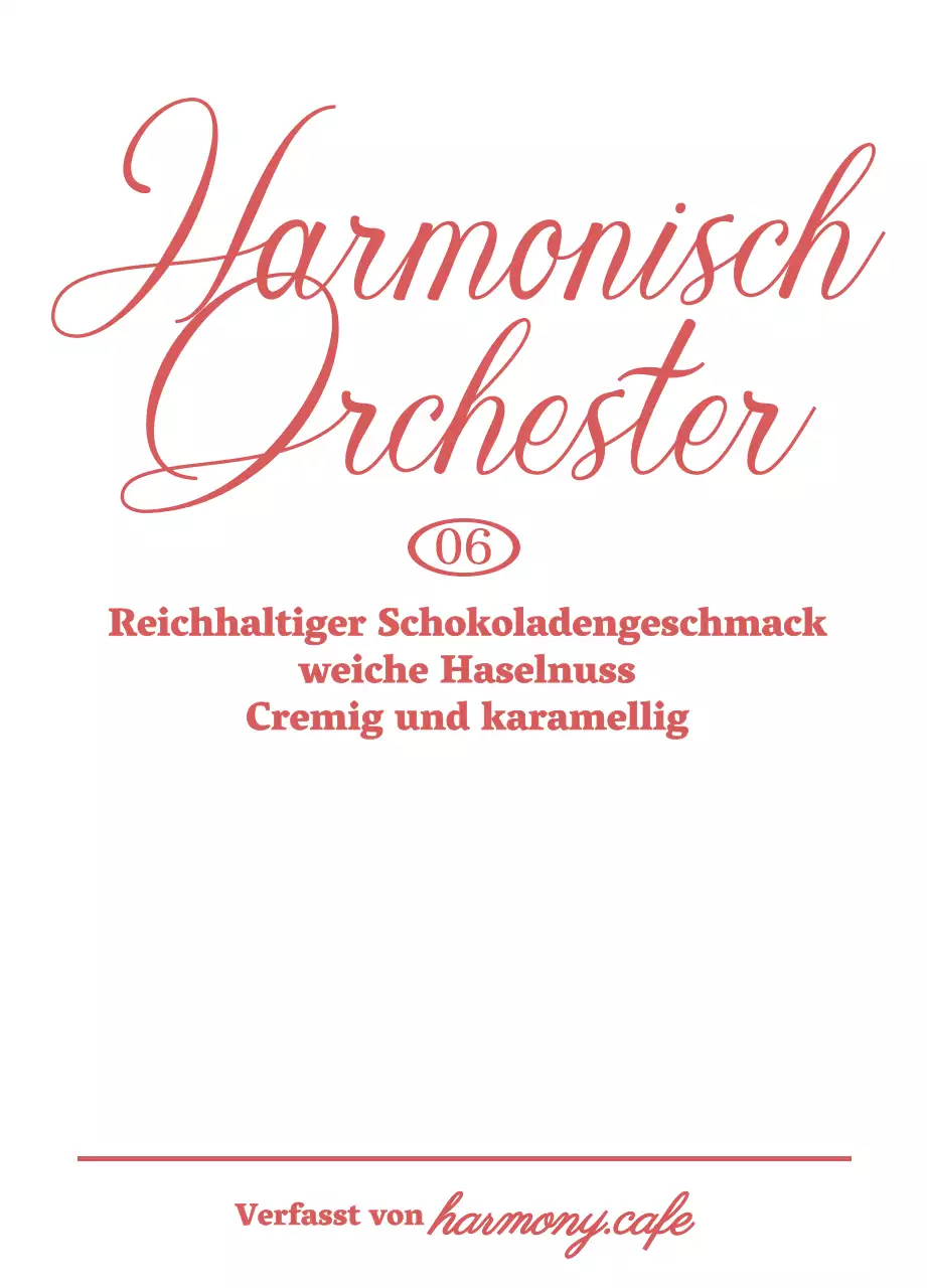 Tropfkaffee mit roten und weißen Akzenten in Kursivschrift