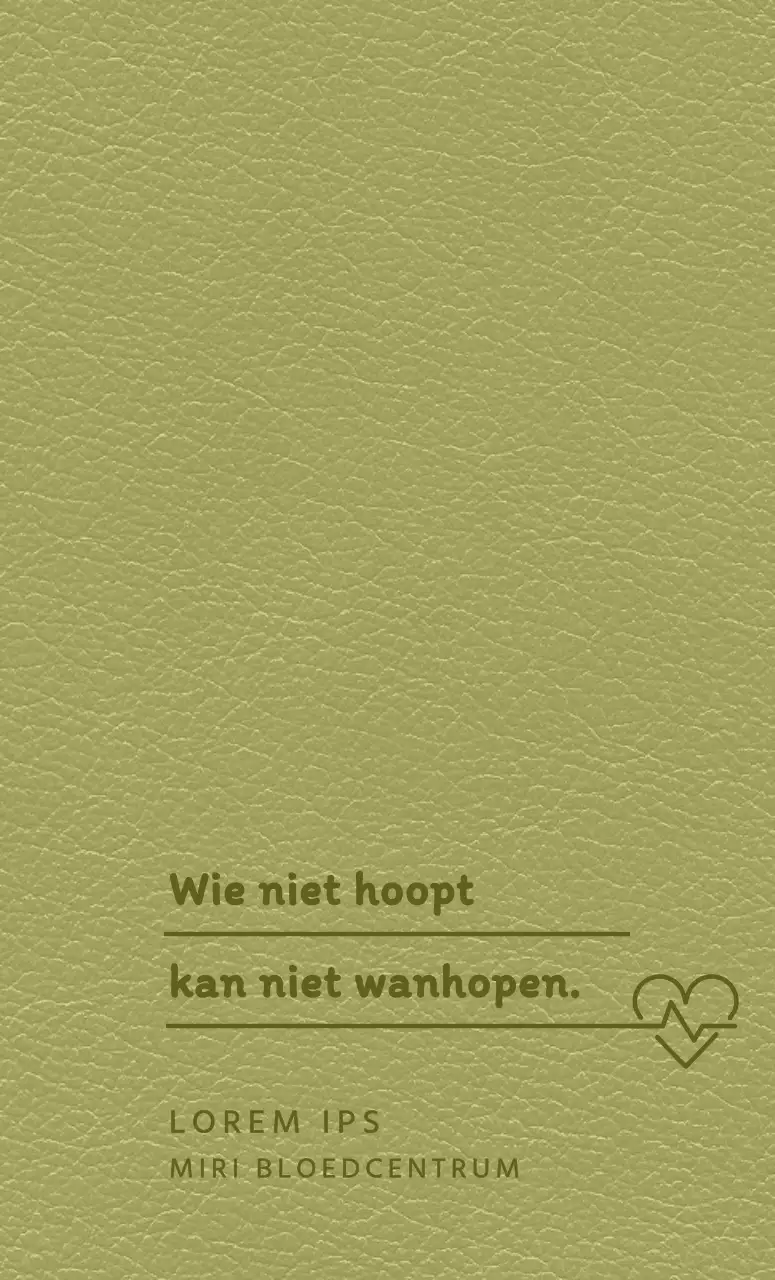 Bloeddonor agenda cover met een citaat