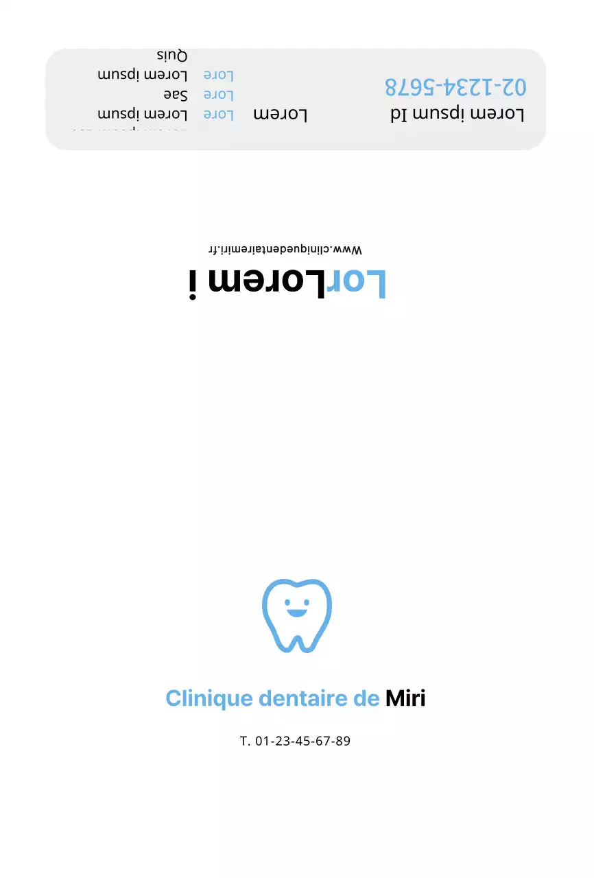 Carte postale blanche simple pour cartes de rendez-vous dentaires