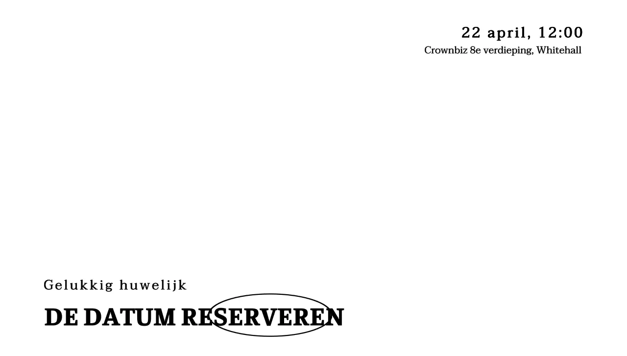 Een eenvoudige conceptuitnodiging voor bruiloftsgasten met zwarte tekst