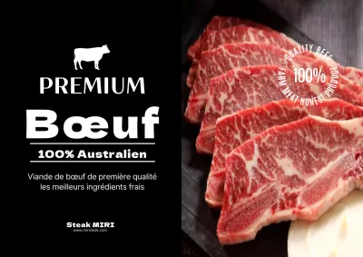 Etiquette alimentaire avec photo noire