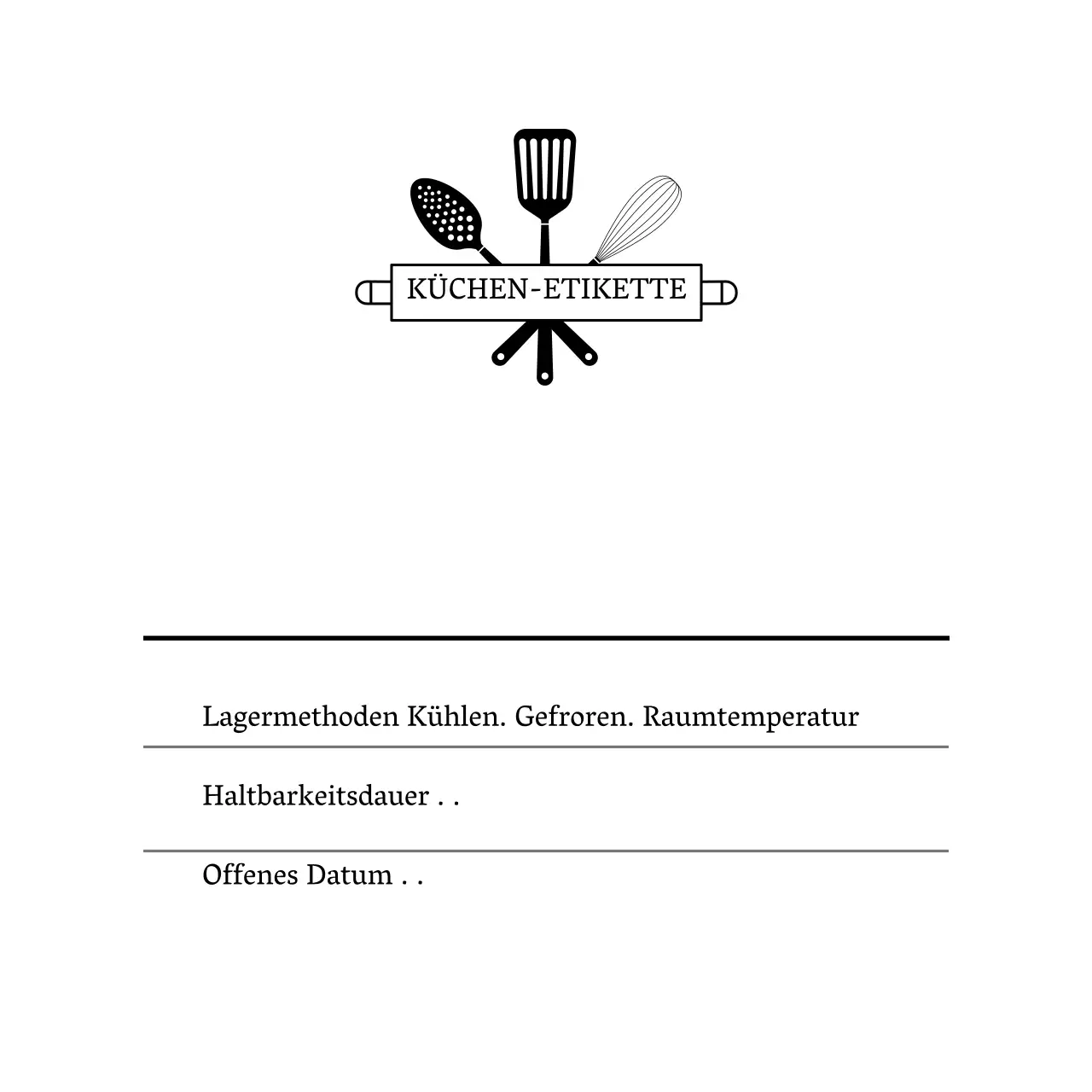 Weiße einfache Ikonenetiketten zur Produktlagerung