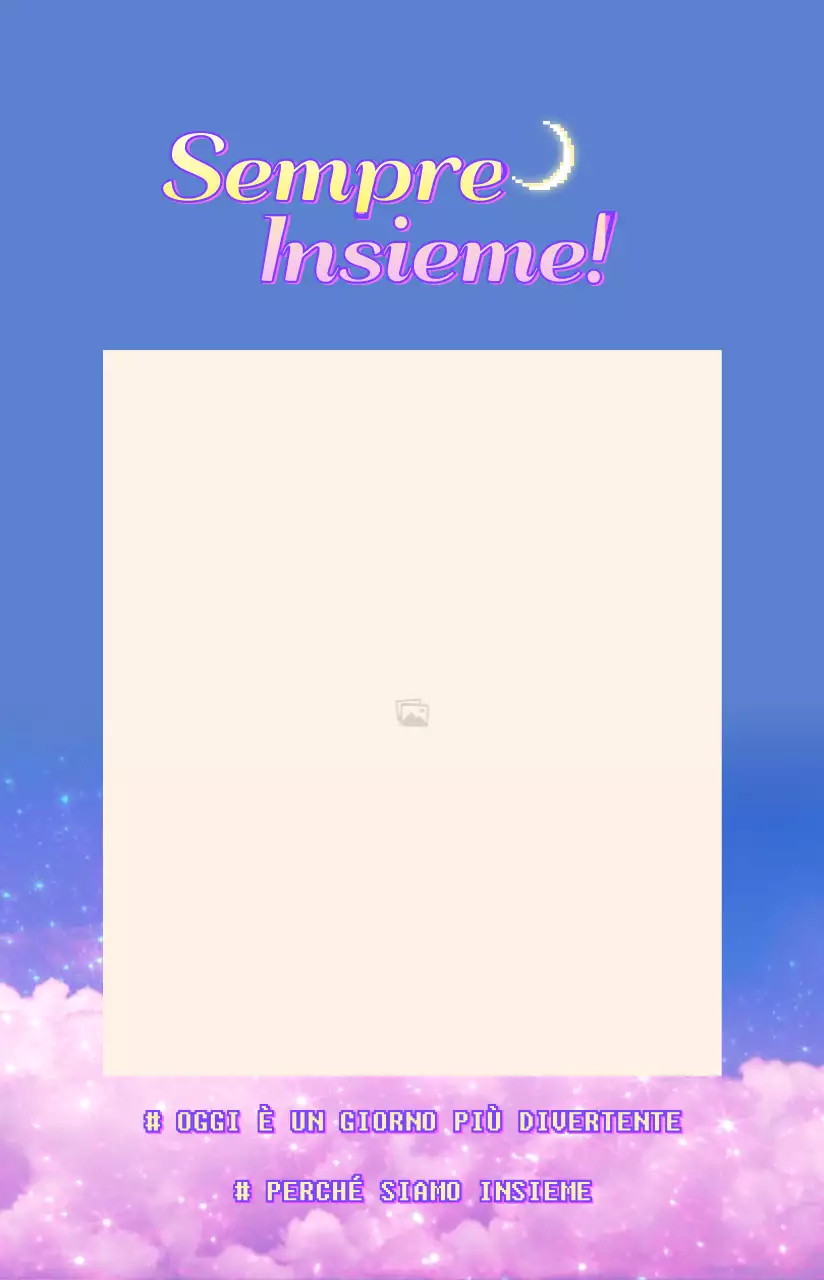 Nuvole sognanti viola Concetto di layout fotografico