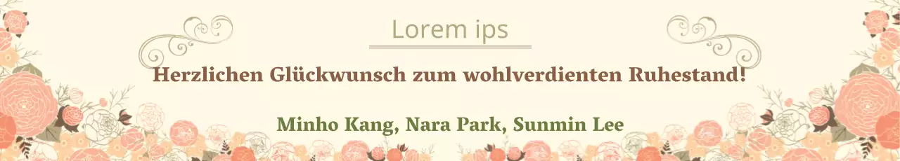 Zeremonie zur Pensionierung