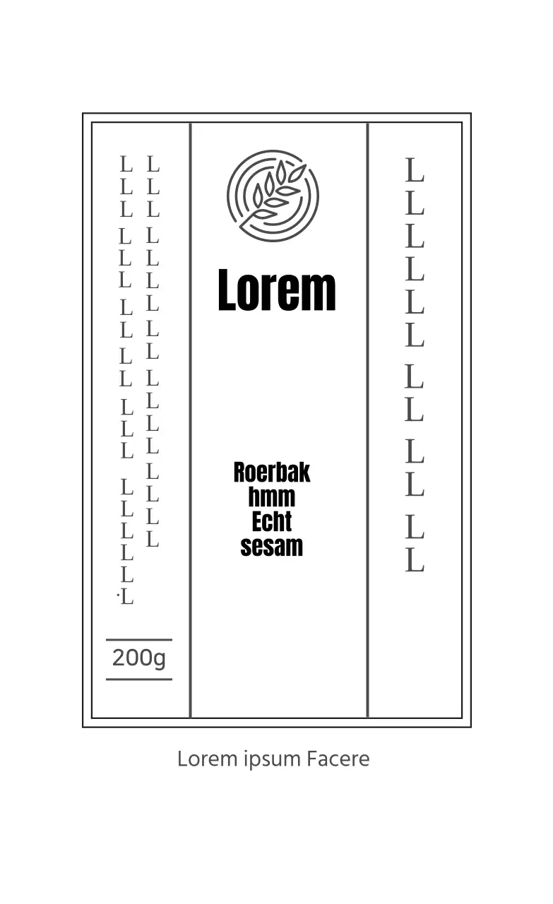 Wit logo schone traditionele voedseletiketten
