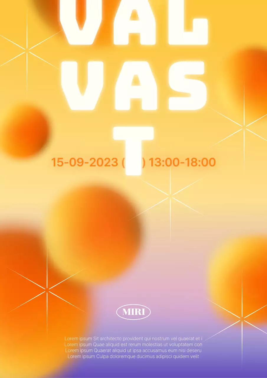 Promoot herfstfestivals met gele en paarse trends