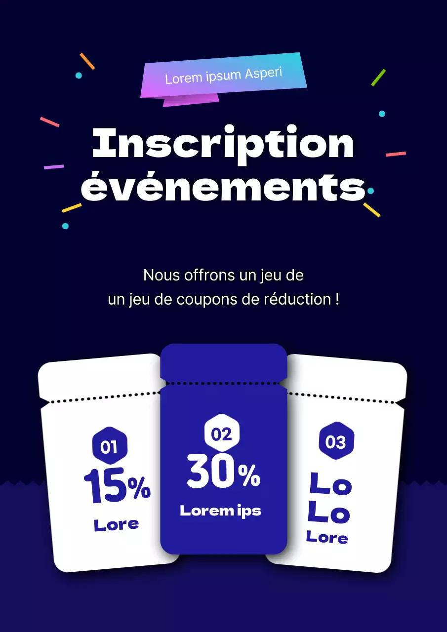 Annonce d'événement d'inscription propre et bleue