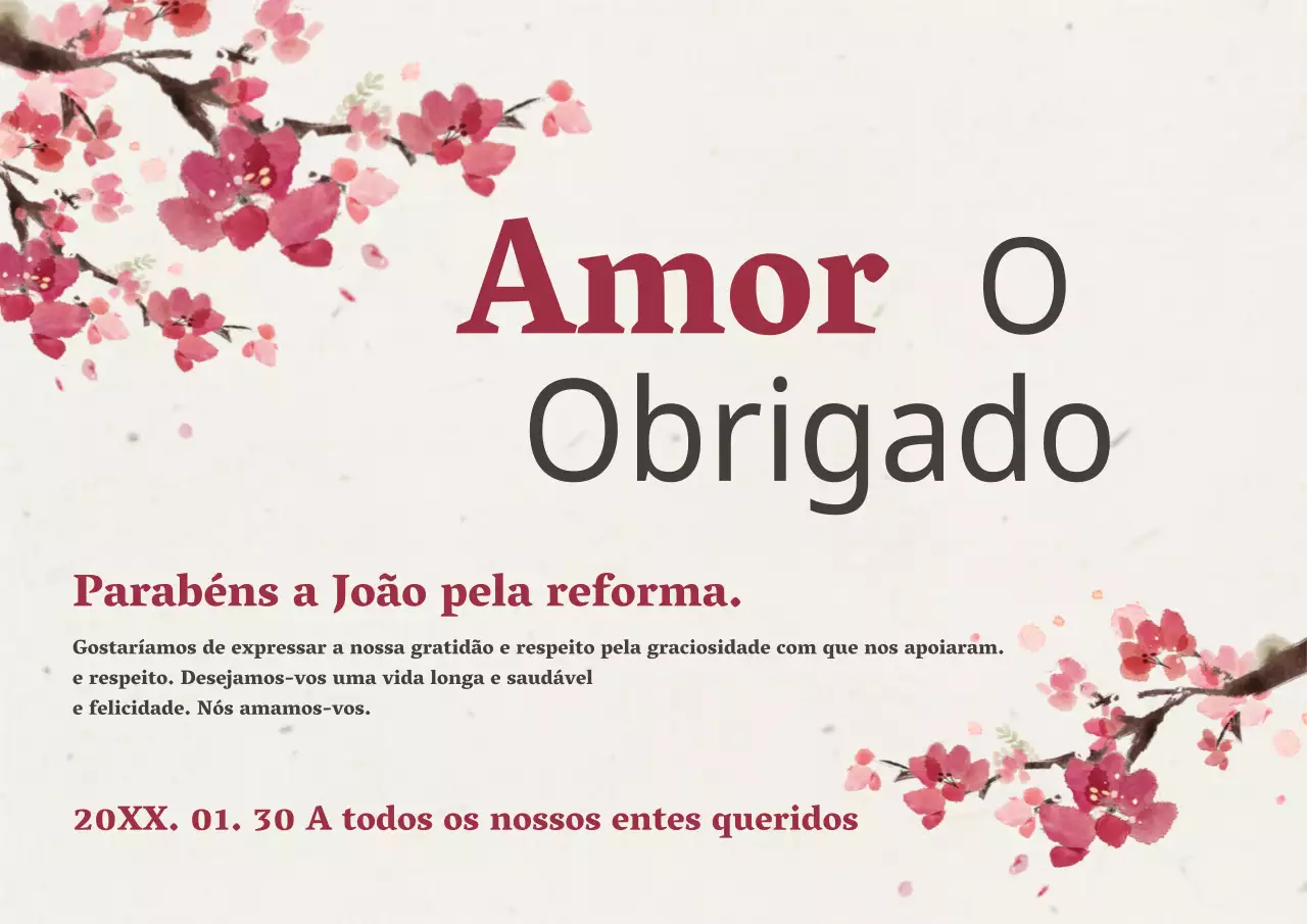 Adoro-vos, obrigado