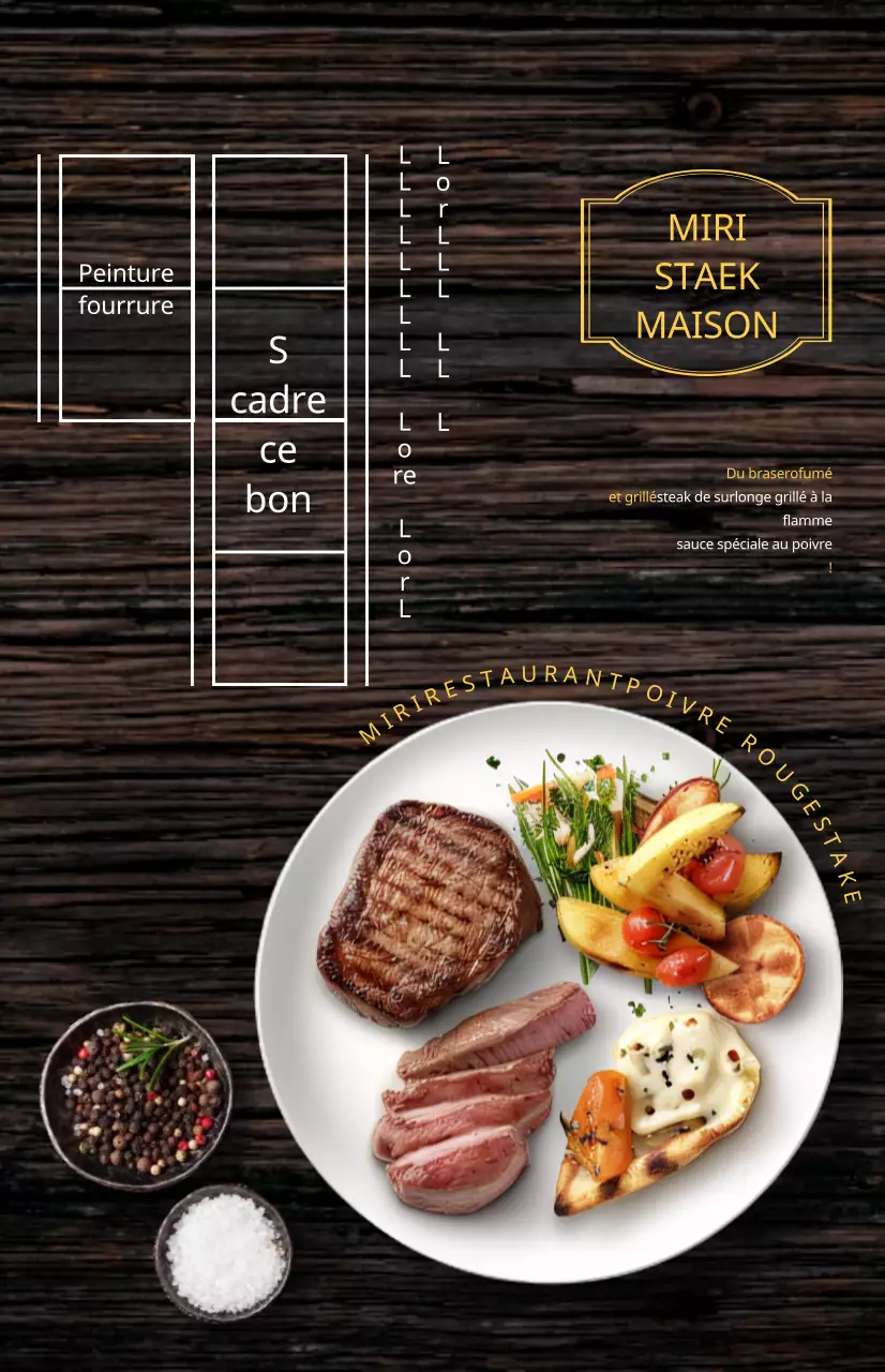 Drapeau de promotion de menu de restaurant d'aspect classique