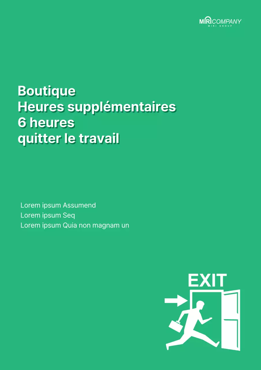 Une affiche simple sur la culture d'entreprise dans des tons verts froids