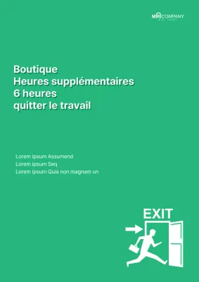 Une affiche simple sur la culture d'entreprise dans des tons verts froids