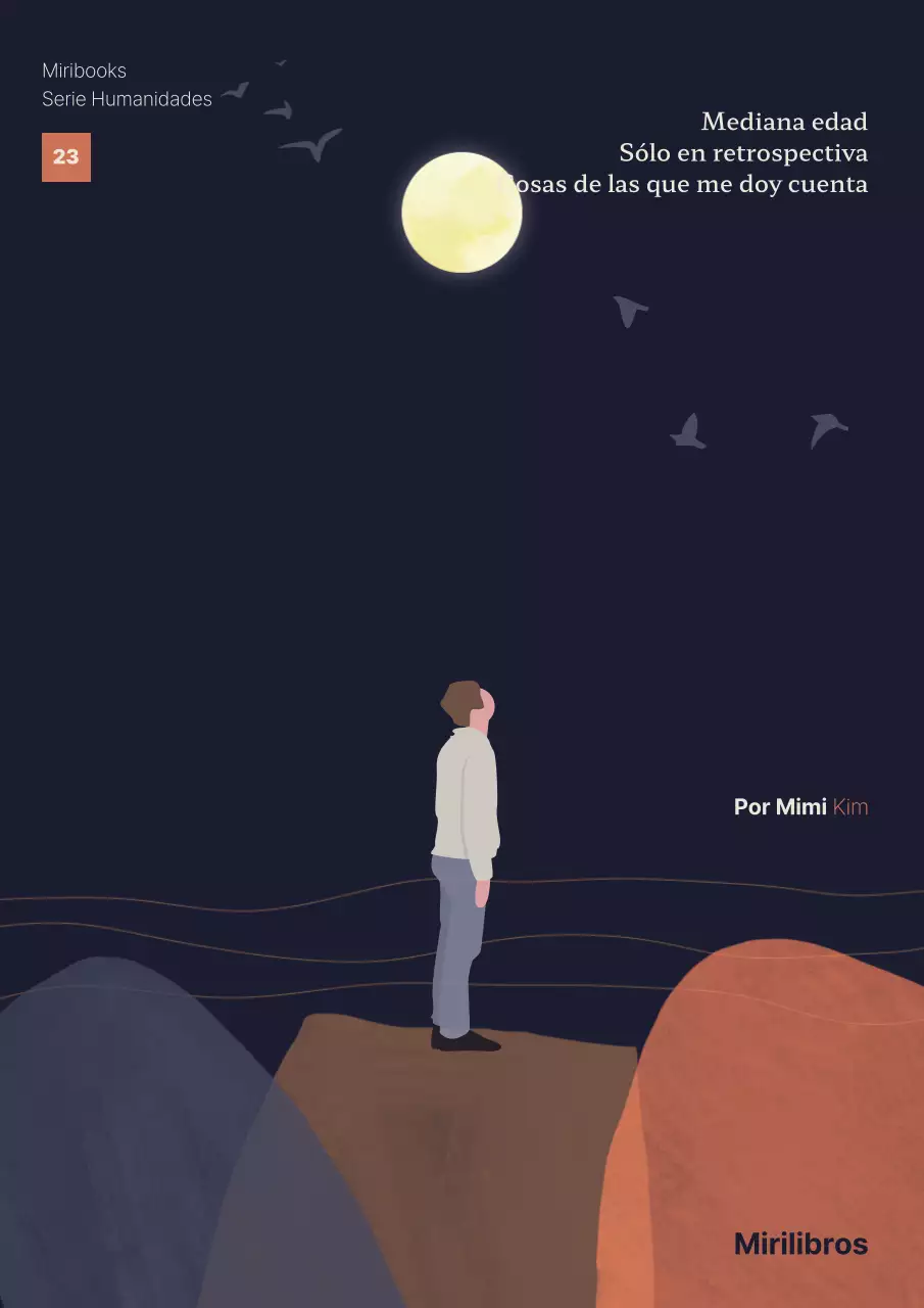 Ensayo de humanidades en azul marino-naranja ambiente tranquilo