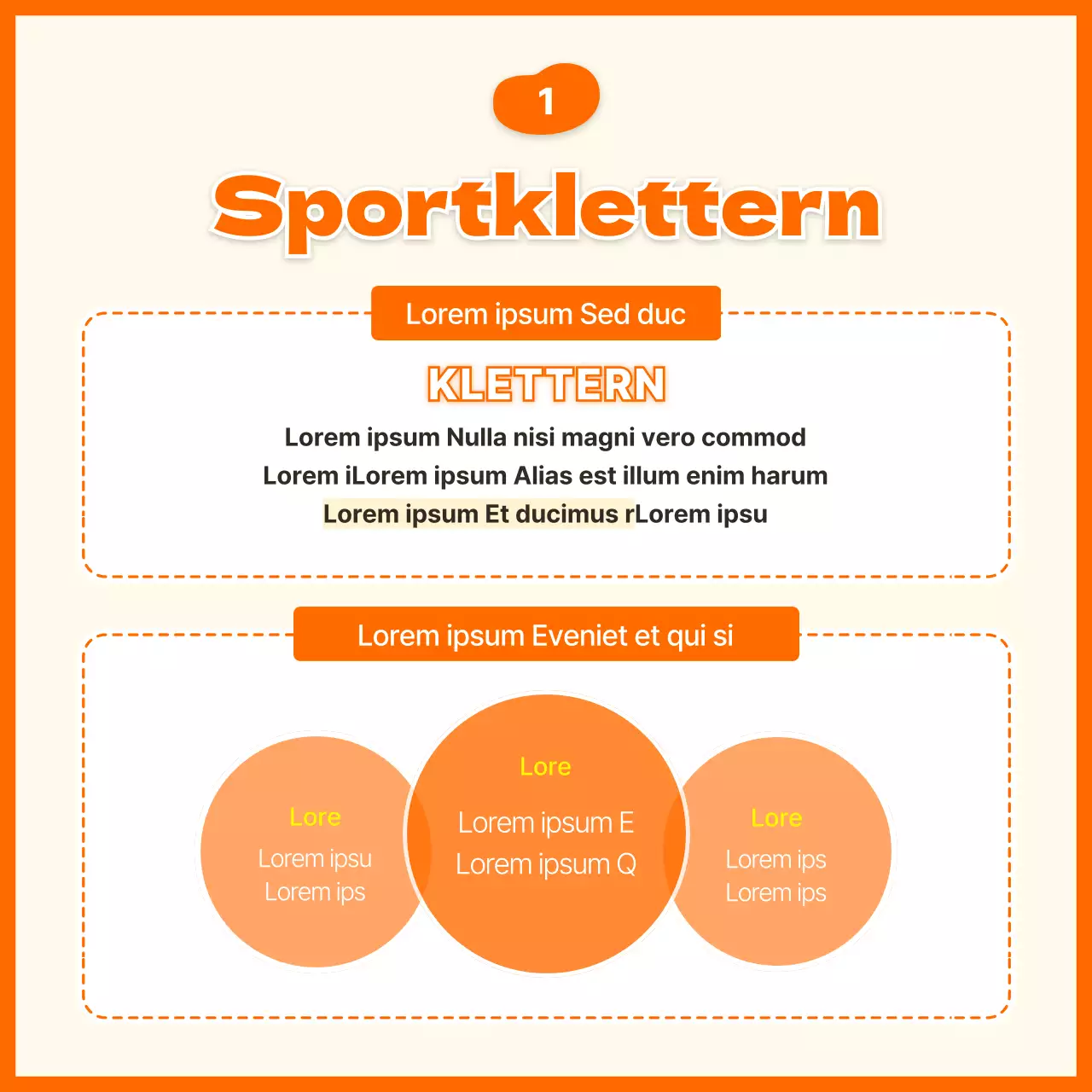 Orange Illustrated Concept Sportklettern Informationen und Anwerbung