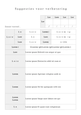 Eenvoudige basissuggesties voor verbeteringsdocumentatie