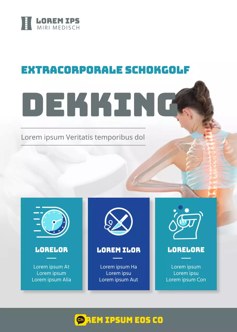 Blauwe fotografie en lijnpictogrammen Schoon concept orthopedisch thema