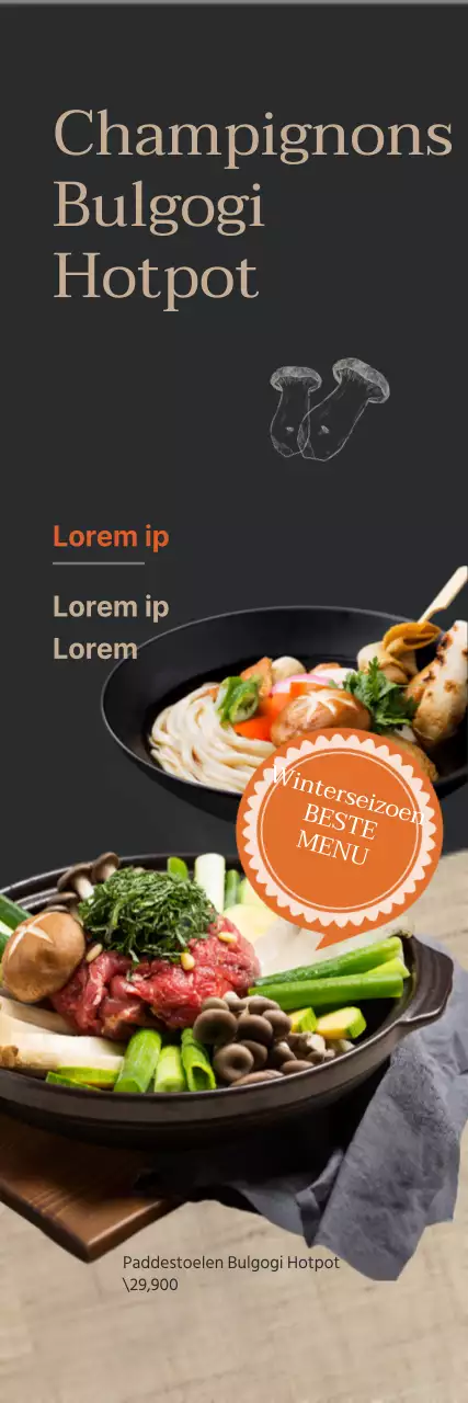 Bulgogi hot pot met champignons