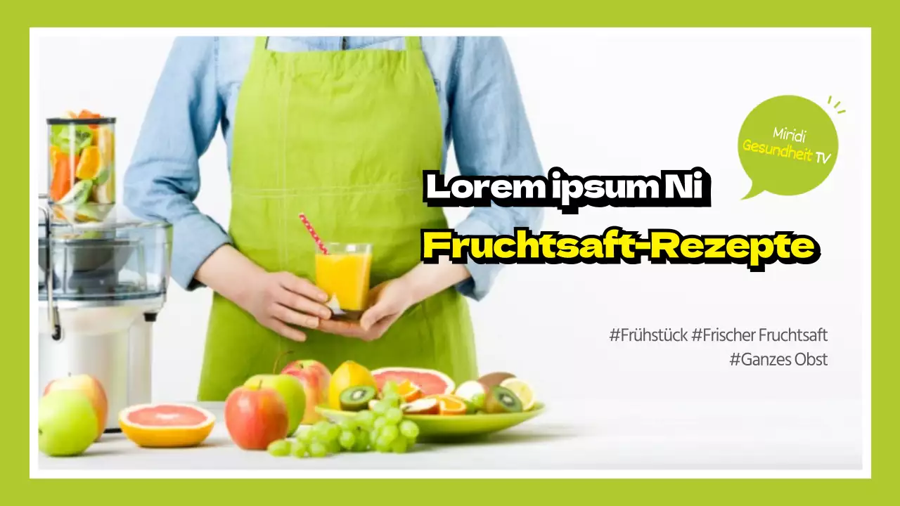 Limette Grüner Fruchtsaft Rezept Gesundheit TV Frische Wellness-Getränke
