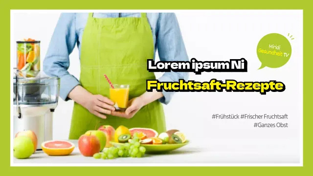 Limette Grüner Fruchtsaft Rezept Gesundheit TV Frische Wellness-Getränke