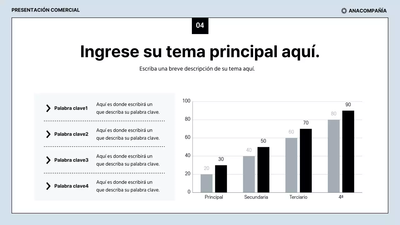 Informes empresariales limpios en azul claro y negro
