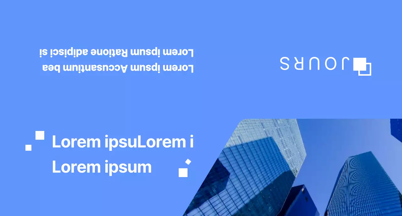 Concept global d'entreprise en bleu