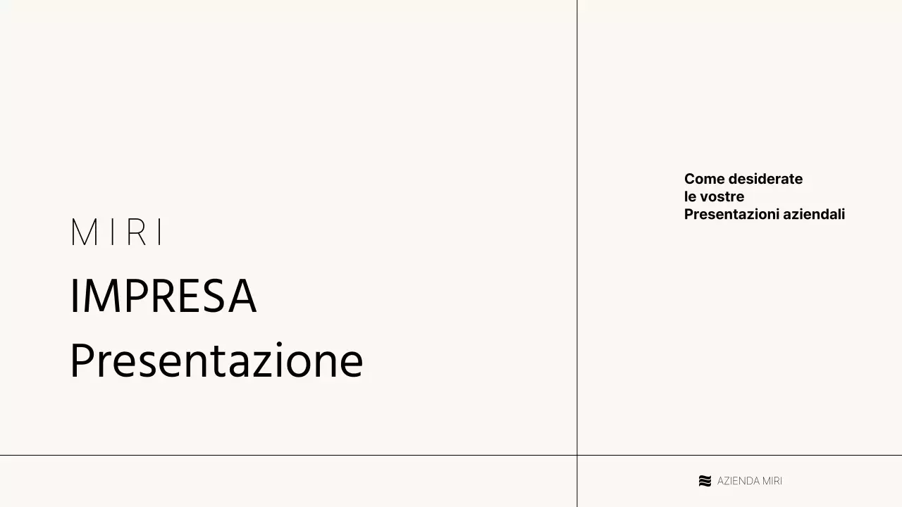 Semplice presentazione aziendale in beige