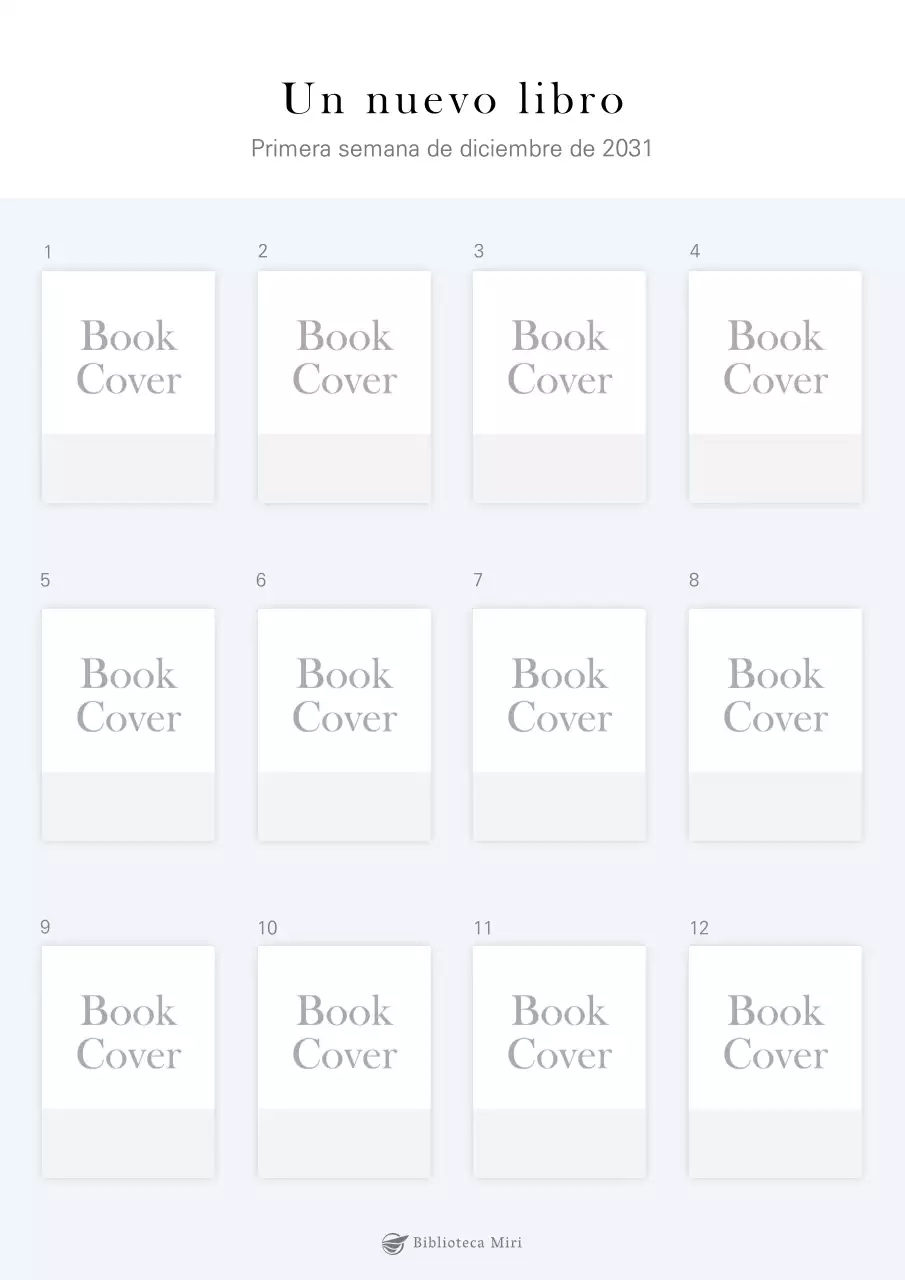 Lista de libros con un sencillo marco de portada malva