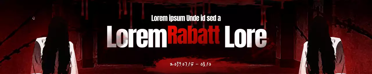 Rotes und schwarzes Horror-Konzept Verkauf