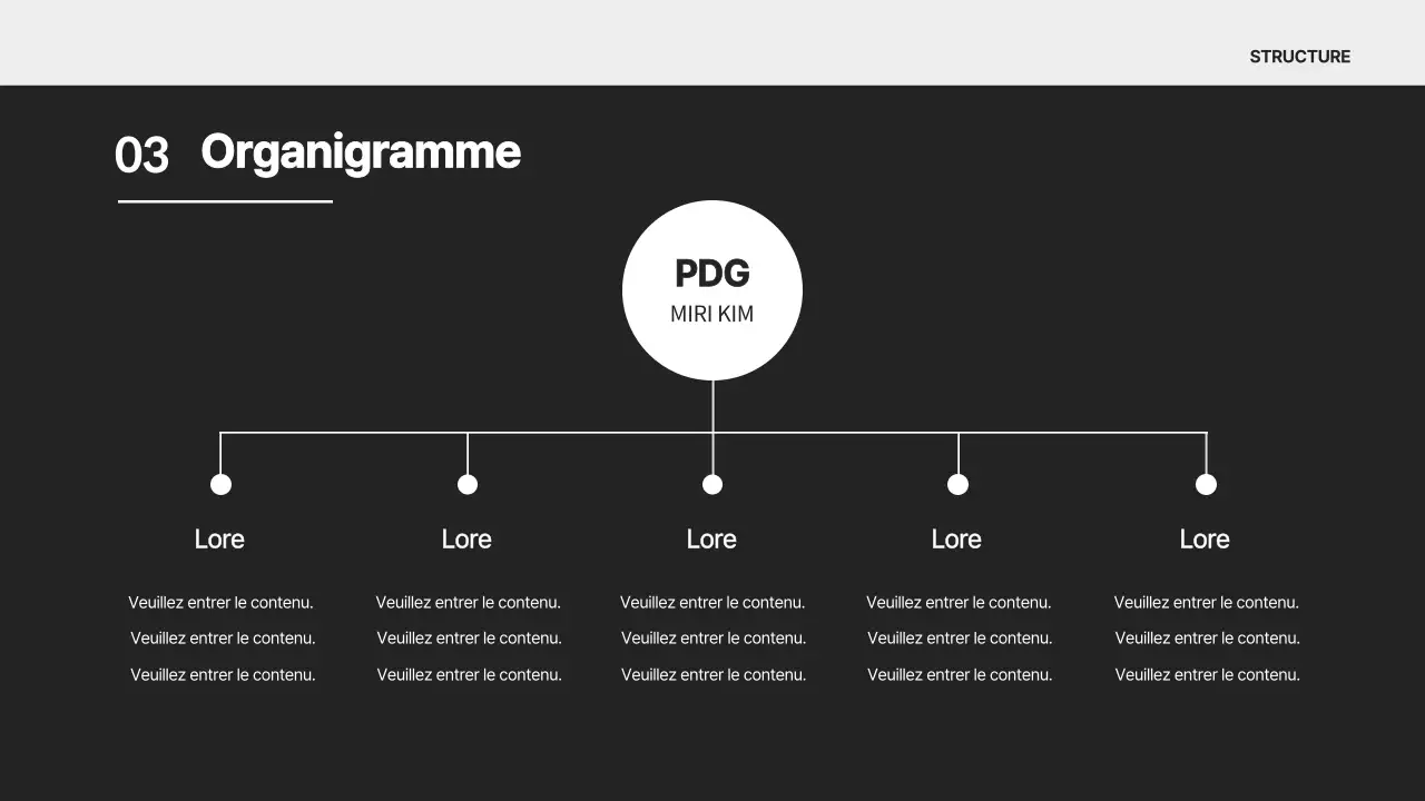 Un profil d'entreprise simple en noir et blanc