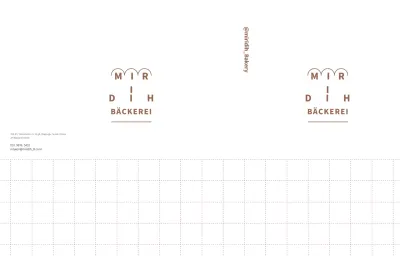 Einfacher Umschlag mit Schwarzbrot und Muster Illustration