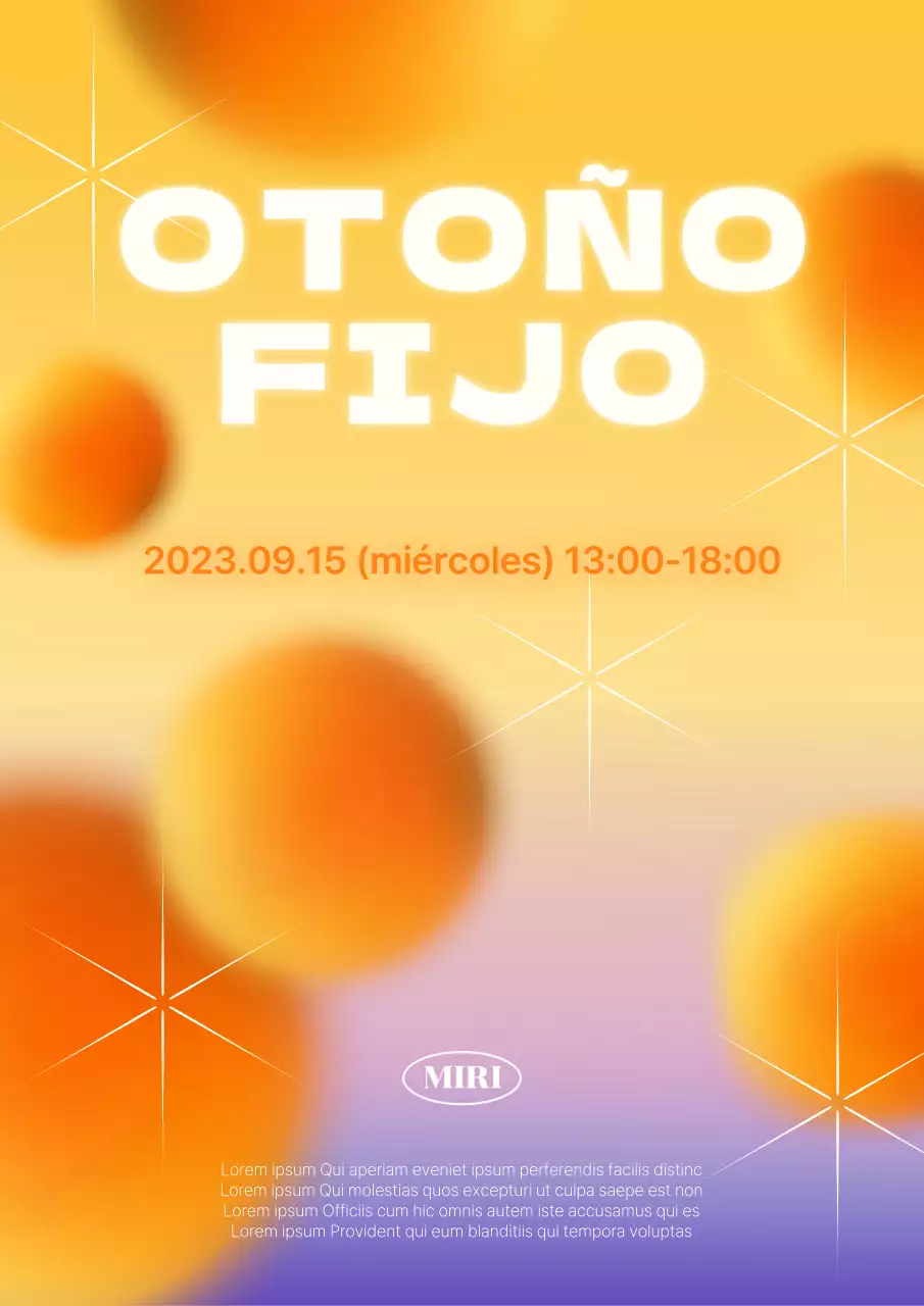 Promocionar los festivales de otoño con tendencias amarillas y moradas