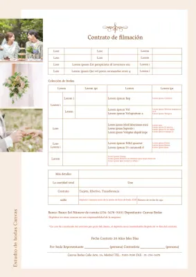 Contrato de imagen beige