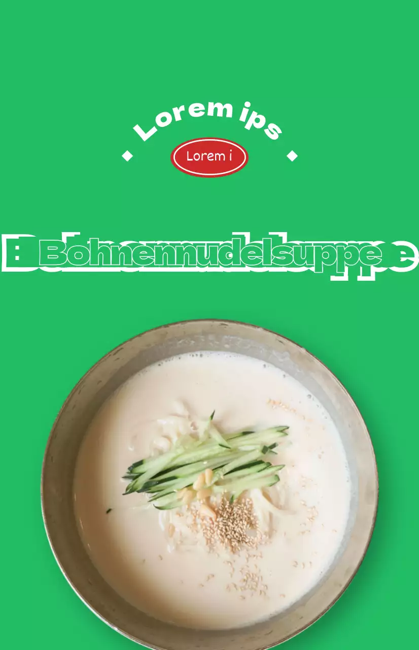 Restaurantwerbung mit bunten Fotos von verschiedenen Sommergerichten