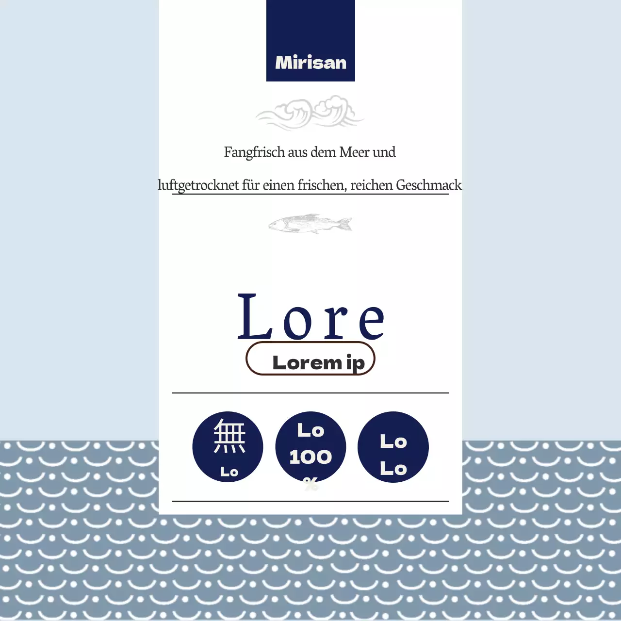 Sardelle getrockneter Fisch Kreis Aufkleber