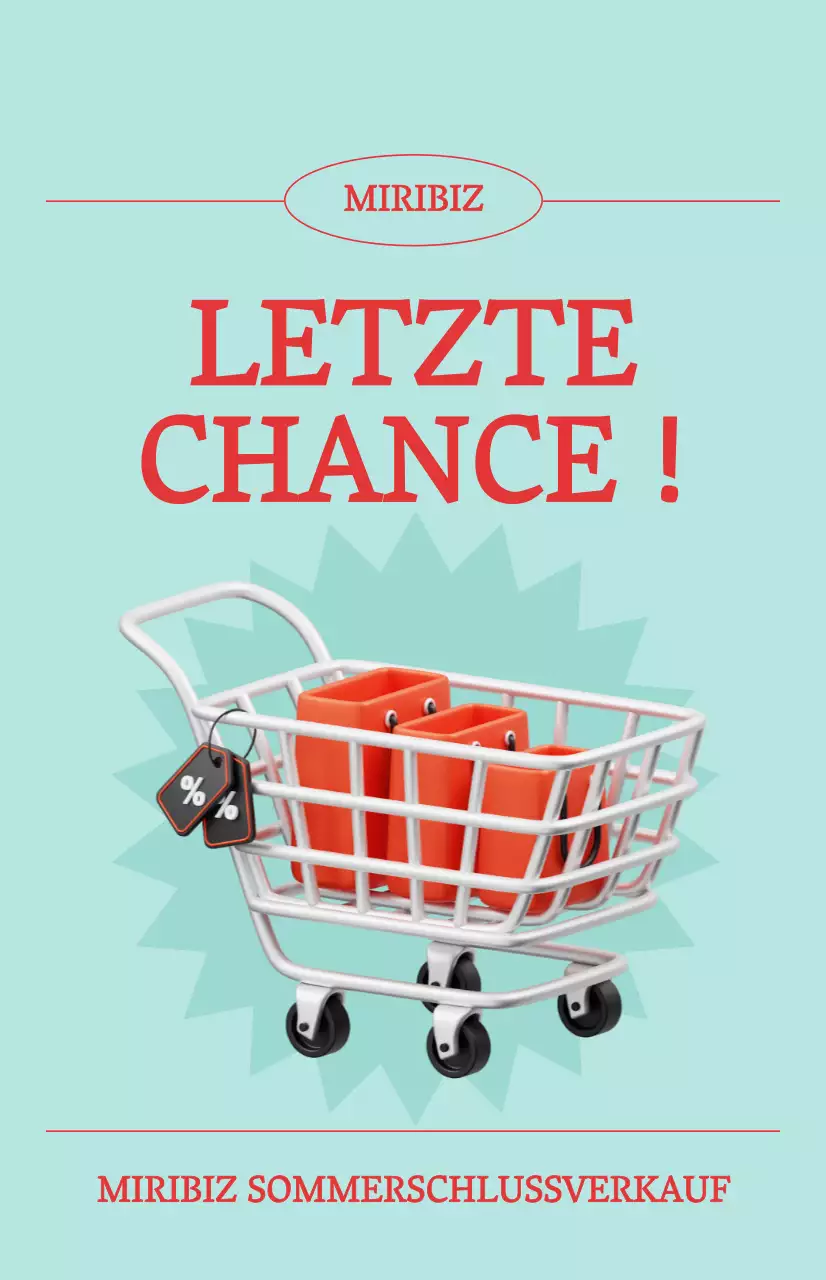 Cooler Sommerschlussverkauf mit blauem Hintergrund